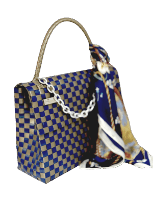 Bolso Luva Azul & Dorado