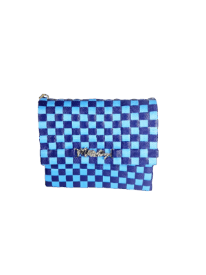 Bolso artesanal  Bandolero Azul monocromático