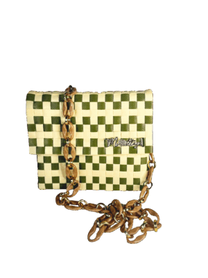 Bolso artesanal Bandolero Verde Beige